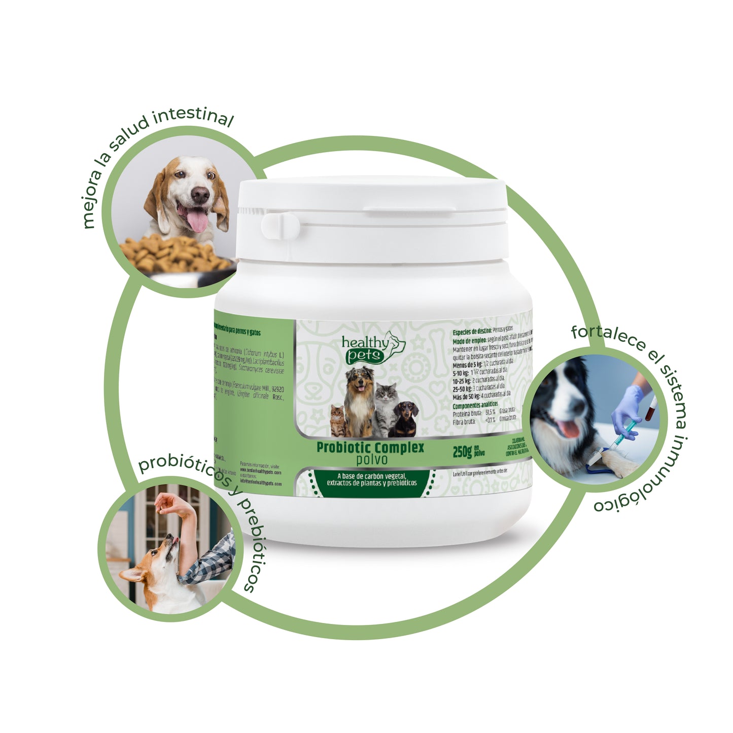 Complemento alimenticio para digestión de mascotas- Beslan Healthy Pets